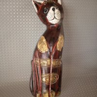 Сувенир Котка от дърво., снимка 5 - Статуетки - 27528204