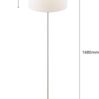Подова лампа Lindby Everly (модерна) в бял текстил за всекидневна и трапезария (1 крушка, E27) - под, снимка 5 - Лампиони - 43939484