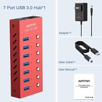 Нов USB 3.0 хъб за зареждане 7 порта Дълъг кабел / компютър, лаптоп Английски контакт, снимка 7 - Други - 40779112