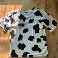Дамска тениска с принт на крава, снимка 4 - Тениски - 44103875
