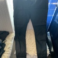 Черен панталон тип кожен, снимка 2 - Панталони - 37330228