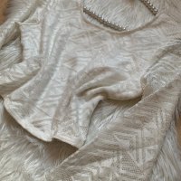 Къса дантелена блуза, снимка 3 - Блузи с дълъг ръкав и пуловери - 32365936