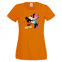 Дамска тениска Mickey & Minnie ,Мини Маус,Микки Маус.Подарък,Изненада,, снимка 6 - Тениски - 36526185