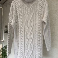 Модерен пуловер ,памук,млечен цвят, снимка 3 - Блузи с дълъг ръкав и пуловери - 26935095