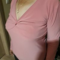 Дамска блуза с дълъг ръкав, розова., снимка 2 - Блузи с дълъг ръкав и пуловери - 38467493