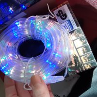 Соларни LED лампички в маркуч за навън, Цветни или бели, 7м и 8,9м - нови!, снимка 3 - Лед осветление - 20207638