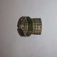 Сребрист дамски пръстен с бляскави кристали -12631, снимка 3 - Други - 28866826