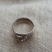 Сребърен филигранен пръстен, снимка 5 - Антикварни и старинни предмети - 28389691