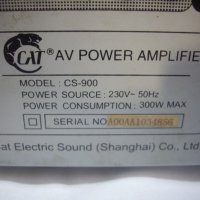 CAT CS-900  AV POWER AMPLIFIER, снимка 4 - Ресийвъри, усилватели, смесителни пултове - 39444049