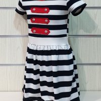 Нов детски моряшки сет/лот: рокличка и шапка, 3-4 години, снимка 3 - Детски рокли и поли - 30326810