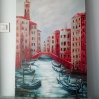 Продавам картина-Пеизаж Венеция.Размерите са на снимките., снимка 2 - Картини - 43723473