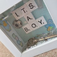 3д рамка,декорация подарък за момче "It's a boy, снимка 2 - Други - 43139987
