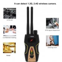 T8000 2х Антени 1-8000MHz Мощен CDMA RF GPS WiFi Скрита Камера Мощен Детектор Аудио Бръмбари Тракери, снимка 4 - Комплекти за видеонаблюдение - 27798495