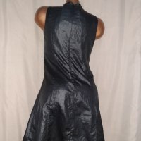 SOAKED XS/ M  Черна рокля от промазан шушлеков  плат , снимка 3 - Рокли - 37579808