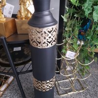 Метална ваза в черно и златно, снимка 2 - Вази - 37839999