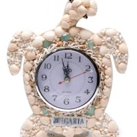 Часовник костенурка покрит с мидички - Bulgaria, снимка 1 - Морски сувенири - 40366144