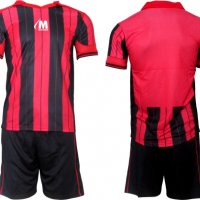Екип за футбол/ волейбол/ хандбал, фланелка с шорти червено и черно. , снимка 1 - Спортни дрехи, екипи - 37569734