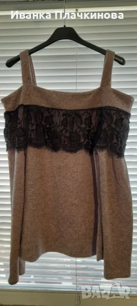 Блуза с паднал ръкав и презрамки, снимка 1