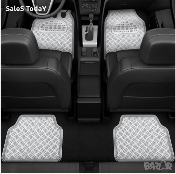 Гумени стелки, универсални, сив алуминиев ефект , снимка 1