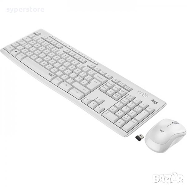 Клавиатура + Мишка Безжични Logitech  Desk MK295 бяла, SS300656, снимка 1