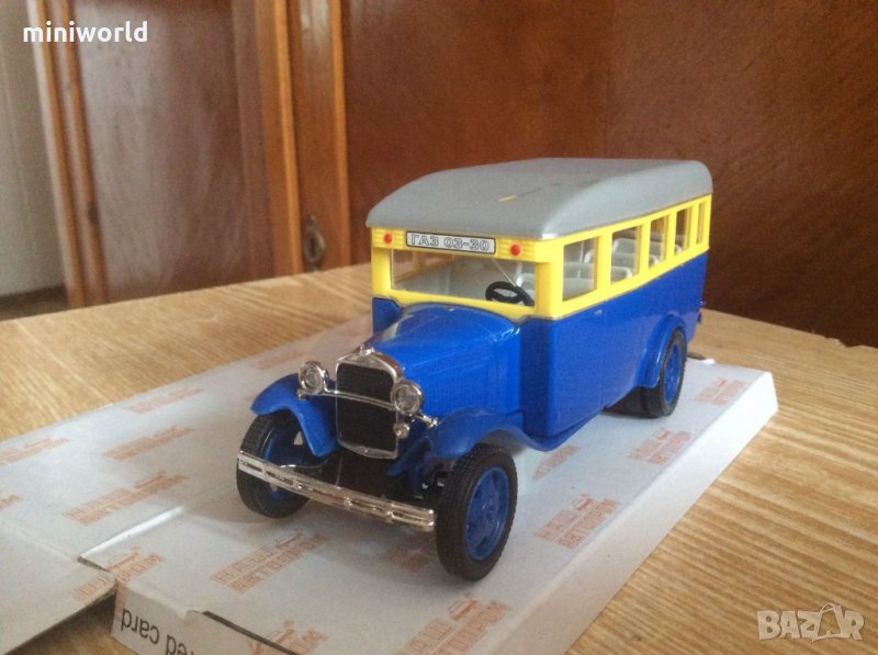 ГАЗ 03-30 Автобус - мащаб 1:43 на Наш Автопром - модела е нов в кутия, снимка 1