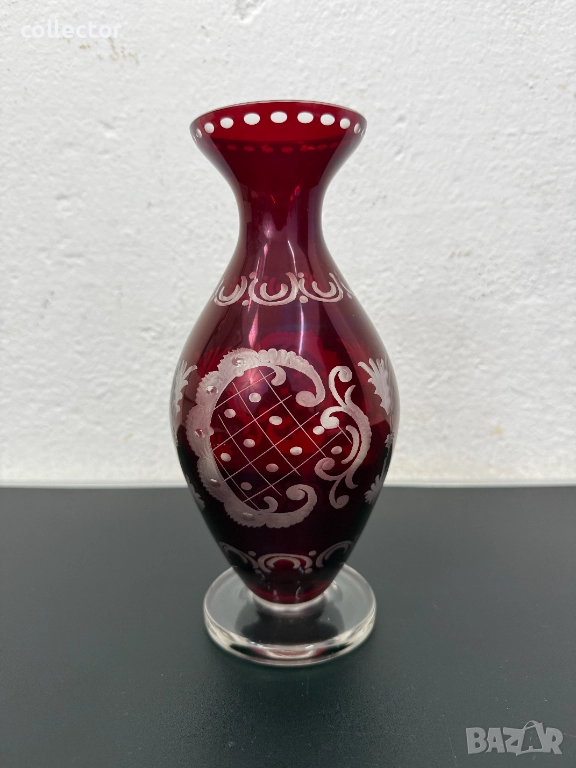 Рубинено червена ваза -  Егерман. №7723, снимка 1