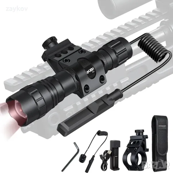 DARKBEAM IR инфрачервено фенерче 850nm акумулаторна мини LED светлина за нощно виждане, снимка 1