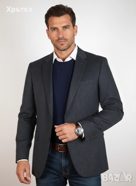 Hugo Boss - Оригинално мъжко сако от кашмир размер 52 / L, снимка 1