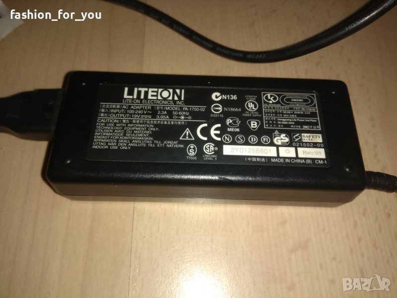 Зарядно , адаптер за лаптоп Liteon 19V 3.95A , снимка 1