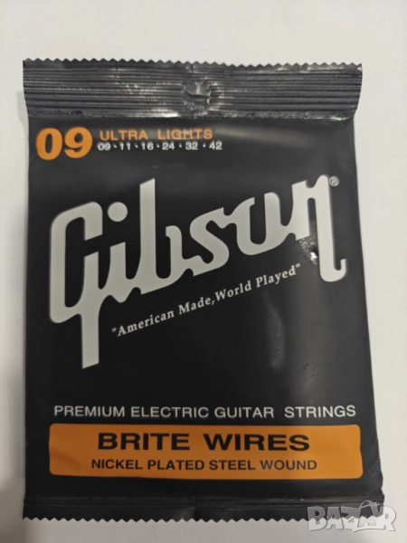 Gibson Brite Wires 09-42-струни за електрическа китара, снимка 1