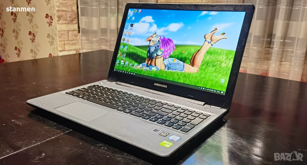 Продавам лаптоп Medion P6600/IPSматFullHD15.6сKам/4x2.3ghzТhr/SSD240gb/8gb/НоваБат/DVDrw/Германия пр, снимка 1