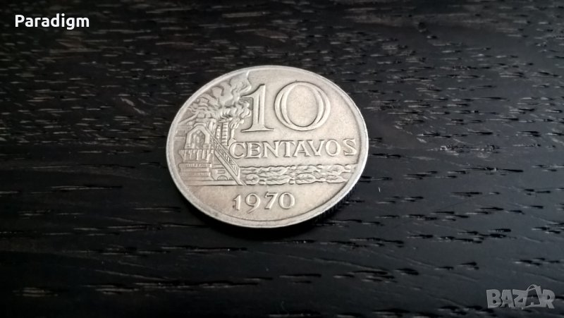Монета - Бразилия - 10 центавос | 1970г., снимка 1