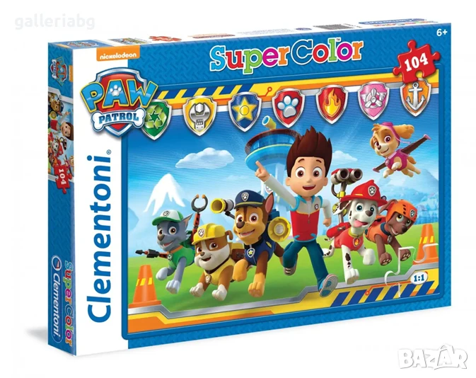 🧩 Пъзел Paw Patrol / Пес Патрул – Clementoni, 104 части, снимка 1
