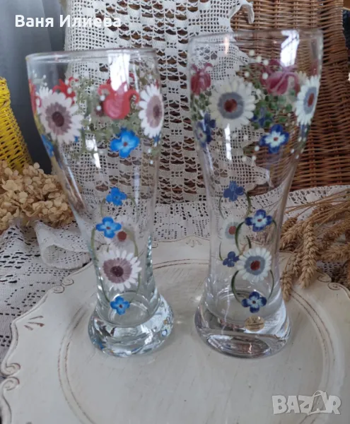 Красиви ръчно декорирани чаши , снимка 1