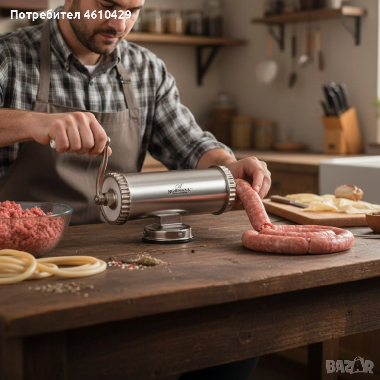 Пълначка за колбаси Bohmann BH 02-750 – Стабилна, удобна и идеална за домашни наденици, снимка 1