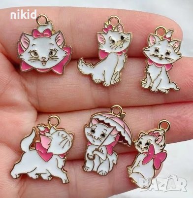 Коте Мари Marie висулки висулка за бижу колие гривна ръчна изработка висулка декорация, снимка 1