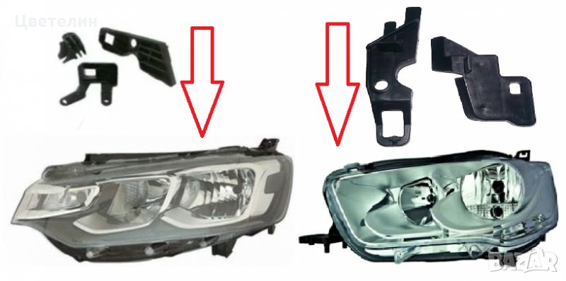 Ремонтен комплект щипки за фар Citroen C-ELYSEE ситроен фар фарове, снимка 1