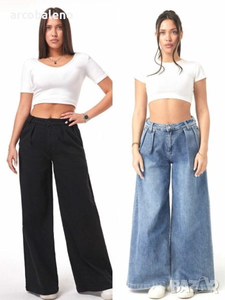 Дамски дънки с висока талия, 2цвята , снимка 1