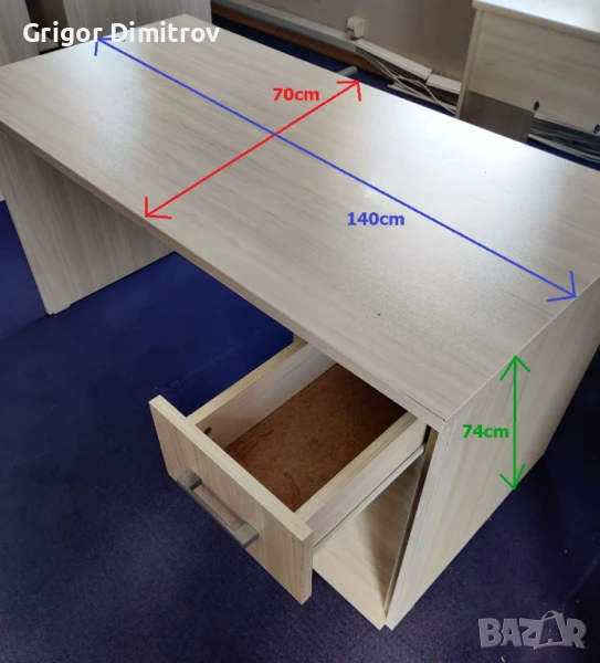 Бюро за офис Cantek 140x70x74 с чекмедже (Дълж.Шир.Вис.), снимка 1
