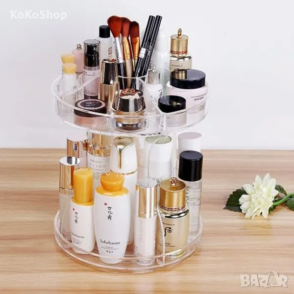Въртящ органайзер за козметика-25х25 см./органайзер за козметика, снимка 1