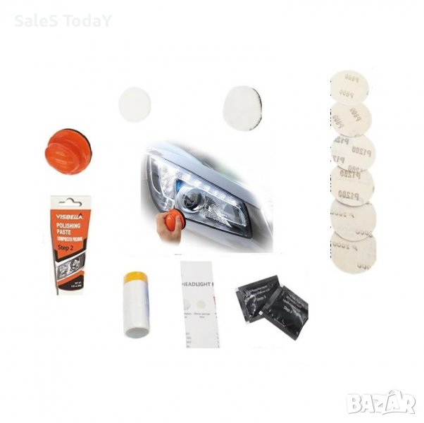 Комплект за полиране на фарове, за ръчно полиране на фаровете, Регенерация, Почистващ, Възстановява, снимка 1