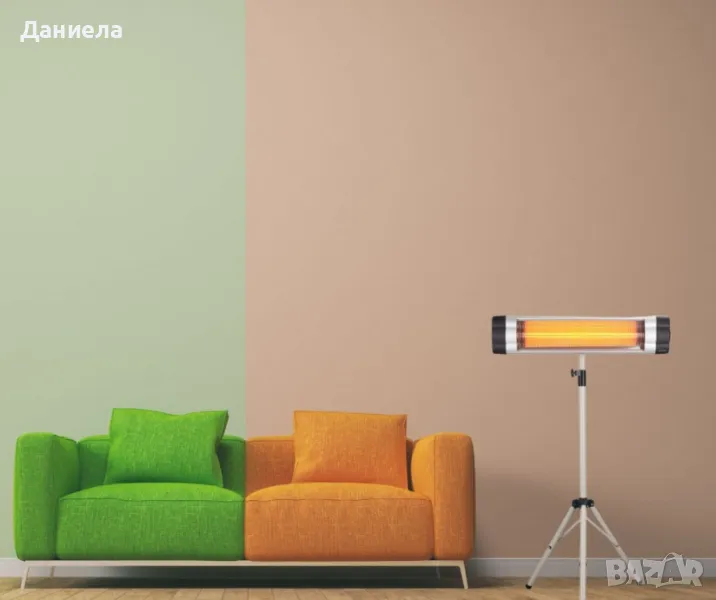 Печка , кварцова, 1500W, инфрачервена, стояща/стенна, снимка 1