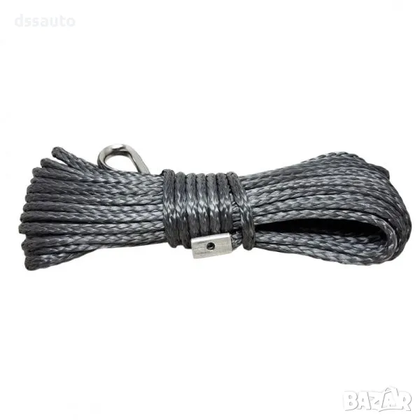 Синтетично въже за лебедка 5мм 15м 2,9т (6393 lbs) сив цвят, снимка 1