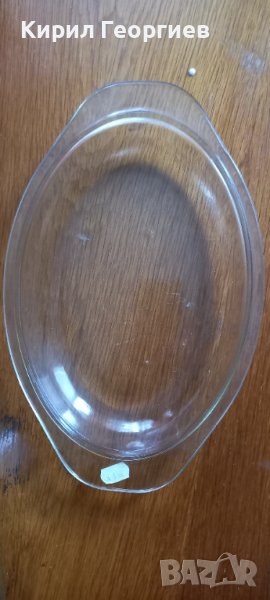 Елипсовидна купа от йенско стъкло , снимка 1