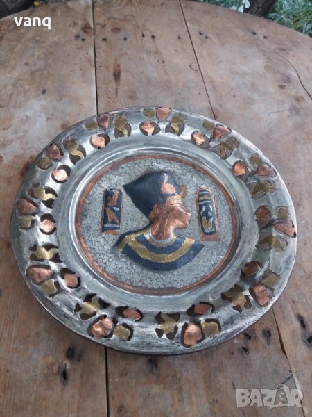 Медна чиния за стена, снимка 1