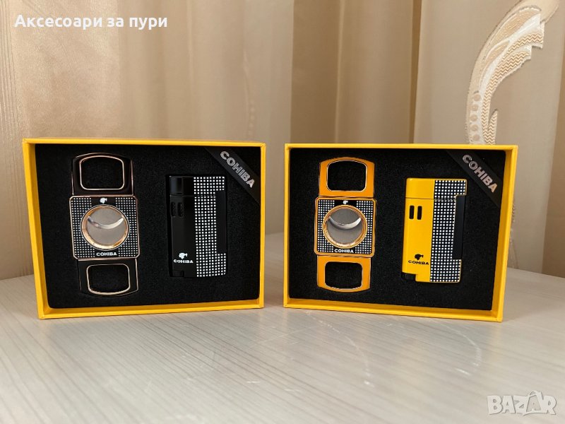 COHIBA подаръчен комплект (запалка+резачка за пури), снимка 1