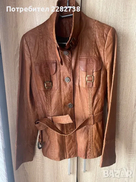 Дамско кожено яке агнешка кожа, снимка 1