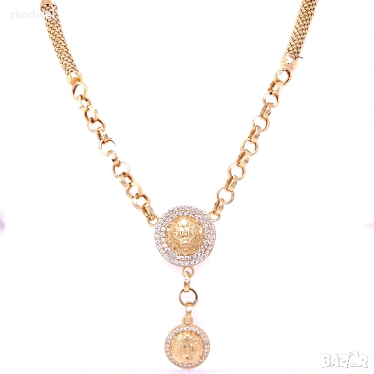 Златно колие 14,43гр. 49,0см. 14кр. проба:585 модел:36319-1, снимка 1