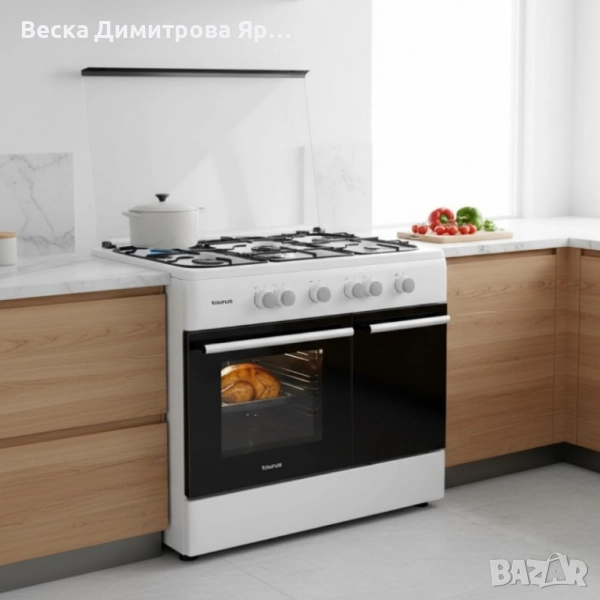 Газова печка Taurus CIG5FWHM – 5 горелки, 70 л фурна, нова/с дефект, снимка 1