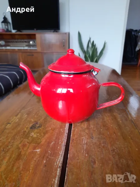 Стар емайлиран чайник #67, снимка 1